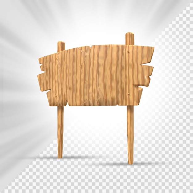 Segni di legno 3d render