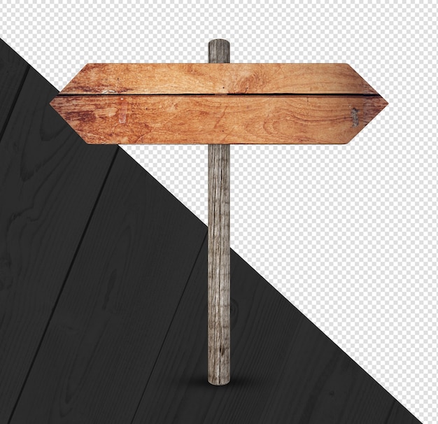 PSD wooden singboard hanging 3d render