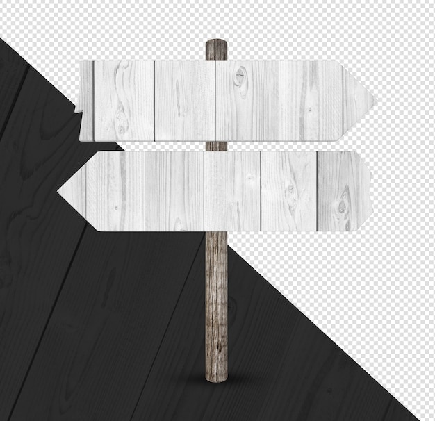 Wooden singboard hanging 3d render