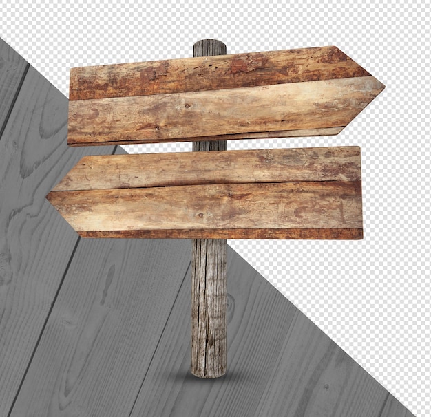 PSD wooden singboard hanging 3d render