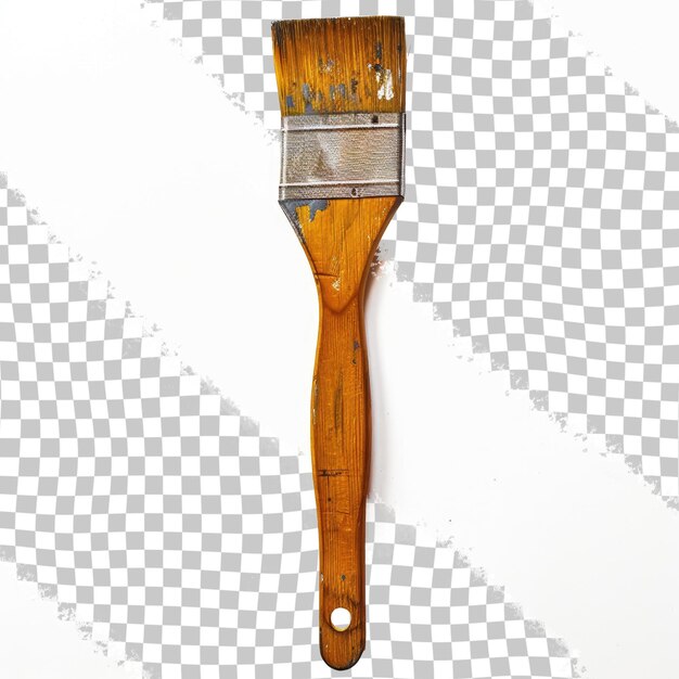 PSD un cucchiaio di legno è di fronte a uno sfondo bianco