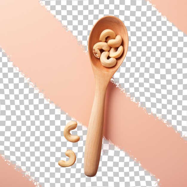 PSD a wooden spoon with a bunch of eggs in it