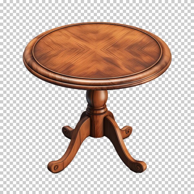 透明な背景に木製のテーブルを描く