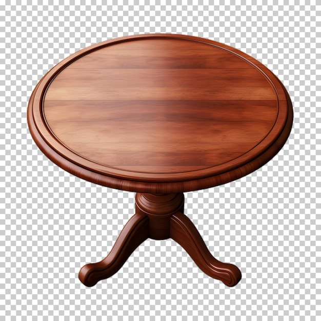 PSD wooden table png on transparent background