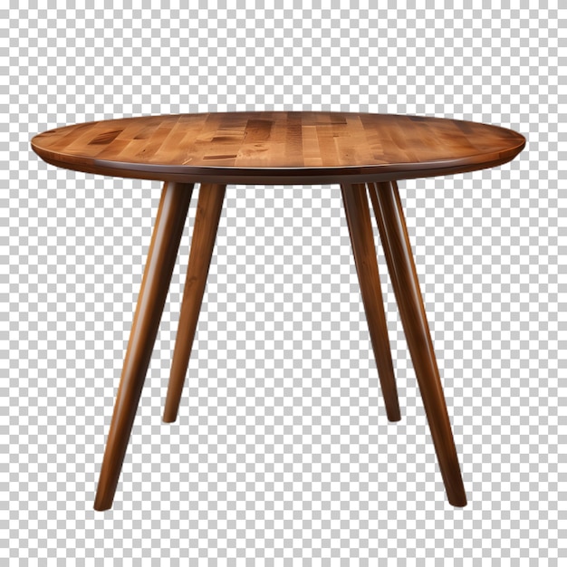 PSD wooden table png on transparent background