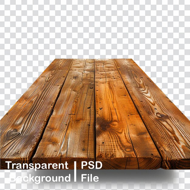 The wooden table top is isolated in transparent hd quality