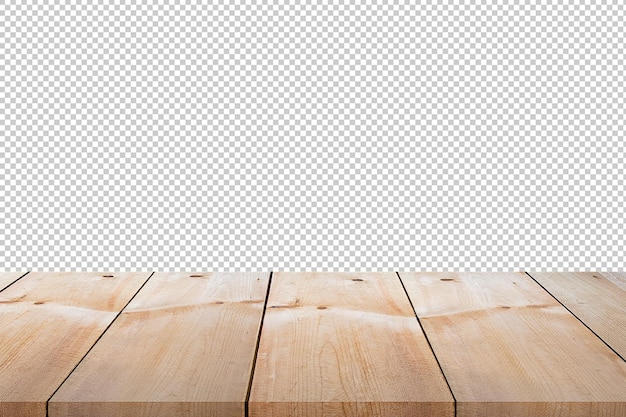 PSD wooden table top object isolated