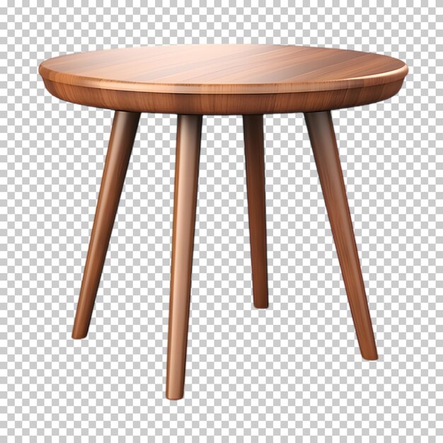 PSD wooden table on transparent background