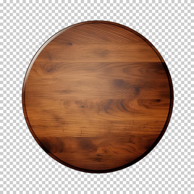 Wooden table on transparent background