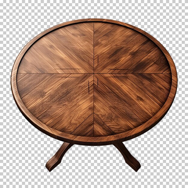 PSD wooden table on transparent background