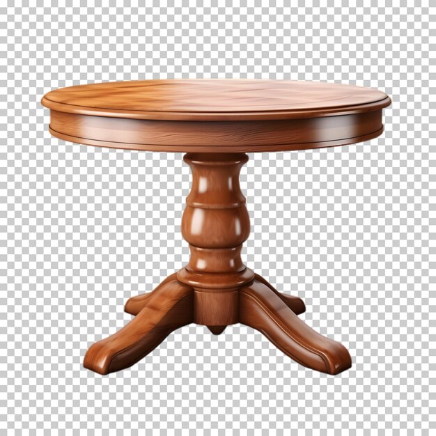 PSD wooden table on transparent background