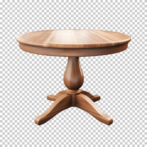 PSD wooden table on transparent background