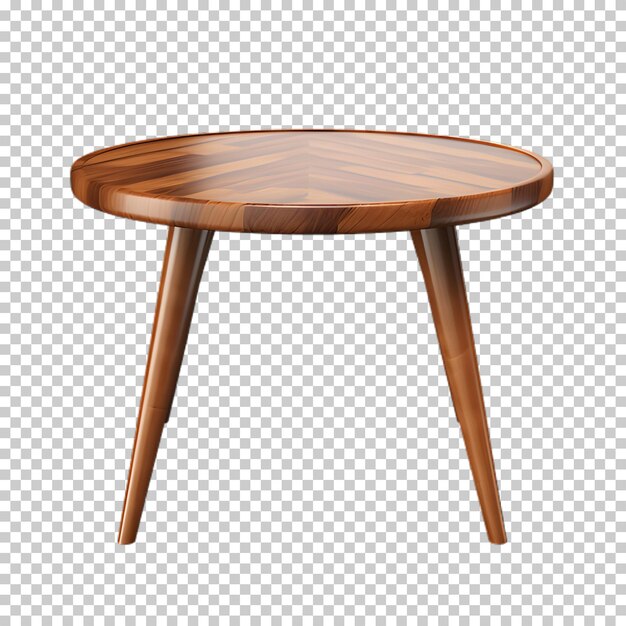 PSD wooden table on transparent background