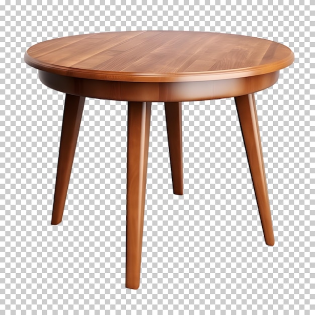 PSD tavolo di legno su sfondo trasparente