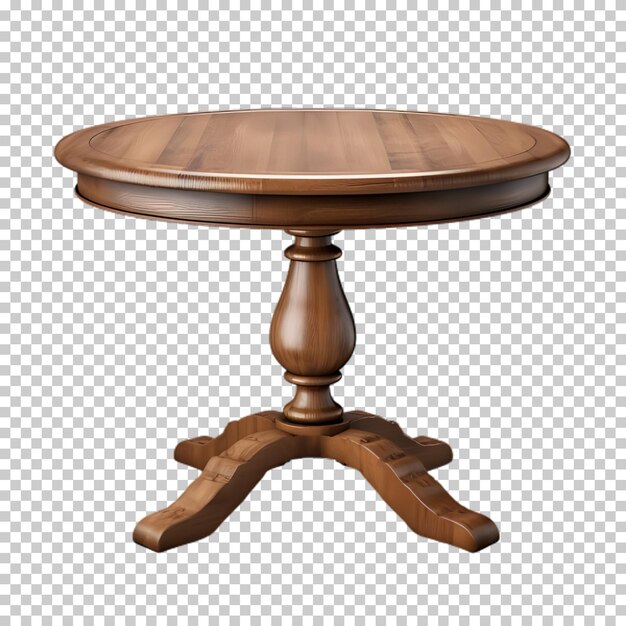 PSD wooden table on transparent background