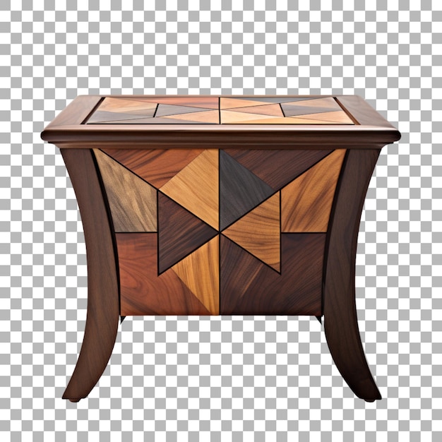 PSD wooden table on transparent background