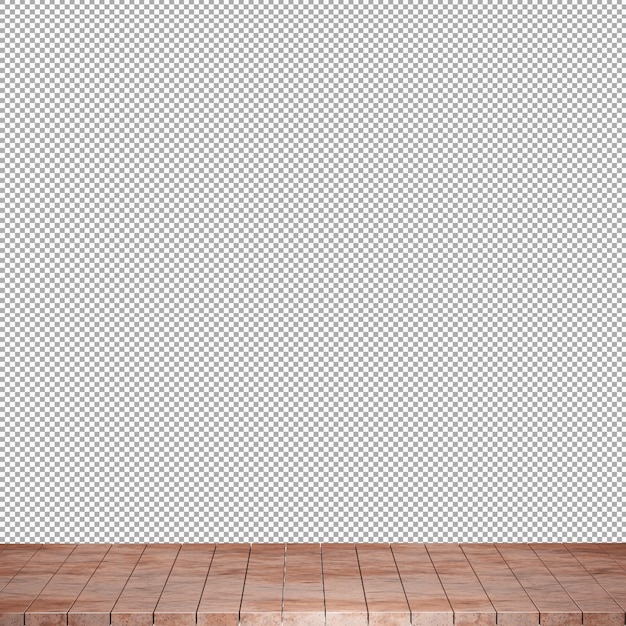 Wooden table wood table top front view 3d render isolated