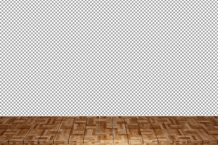 PSD деревянный стол деревянный стол вид спереди 3d рендеринг изолированные