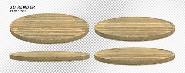 PSD render 3d da tavolo in legno