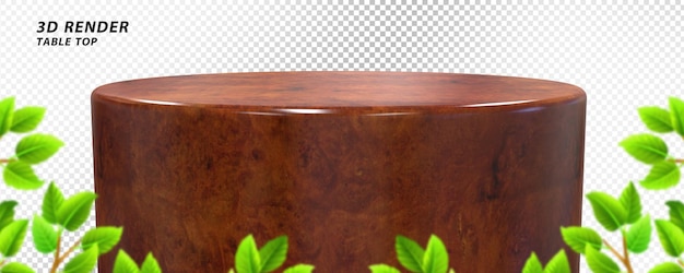 木製の卓上スタイルの3dレンダリング