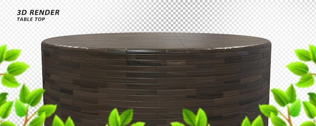 Wooden tabletop styles 3d render