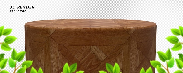 PSD wooden tabletop styles 3d render