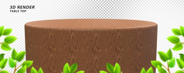 Wooden tabletop styles 3d render