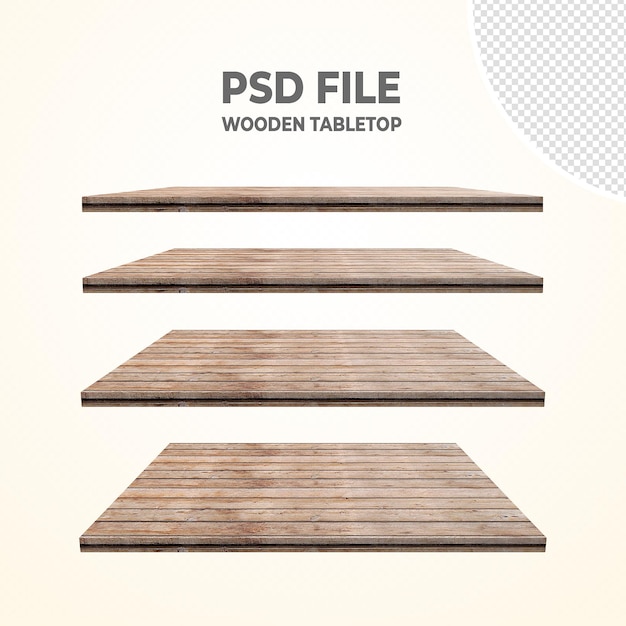 PSD wooden tabletop