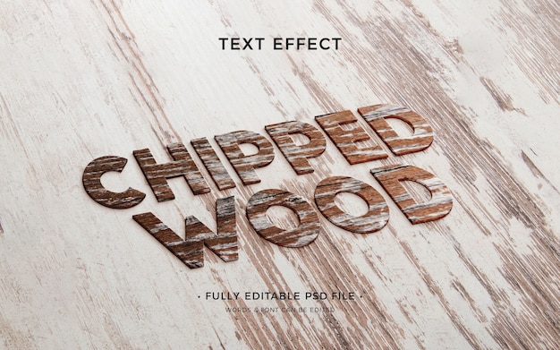 PSD wooden text effect