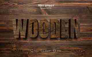 PSD wooden text effect