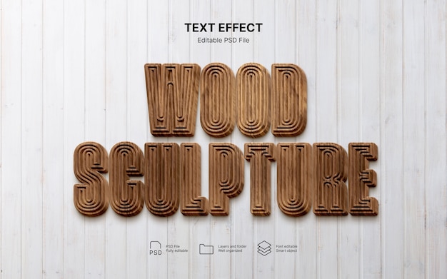 PSD wooden   text effect