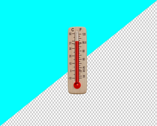 Wooden thermometer for outdoor use