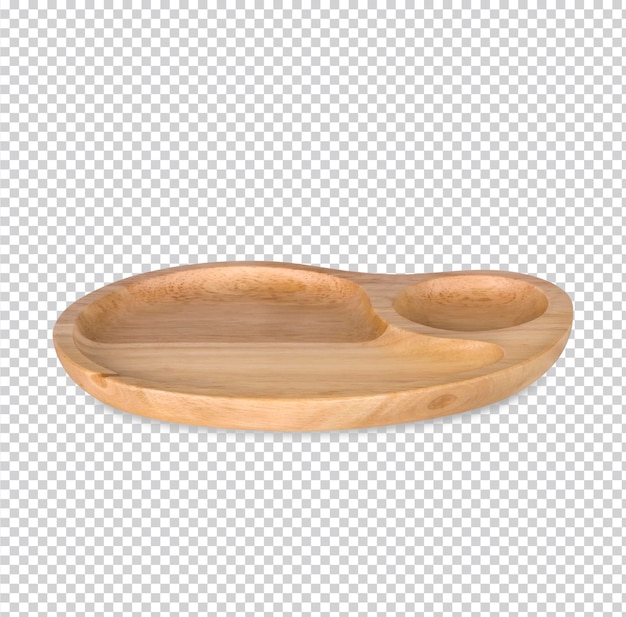 Wooden tray isolated premium psd