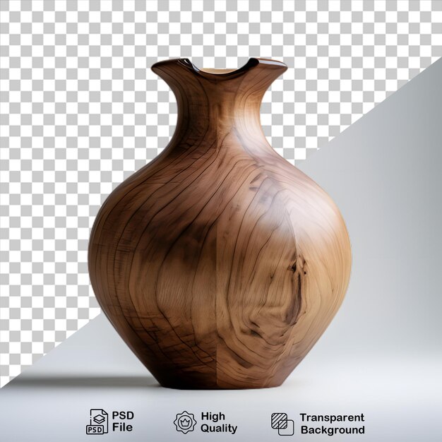 PSD vaso di legno su sfondo trasparente file png