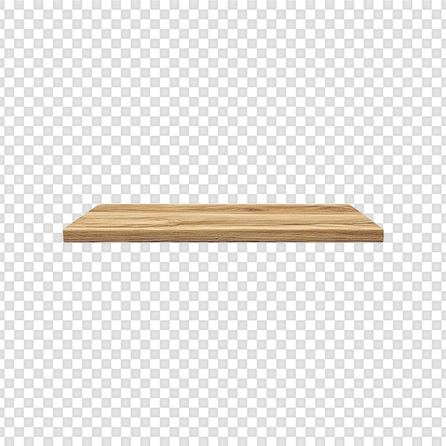 Wooden Wall Shelf isolated on transparent background