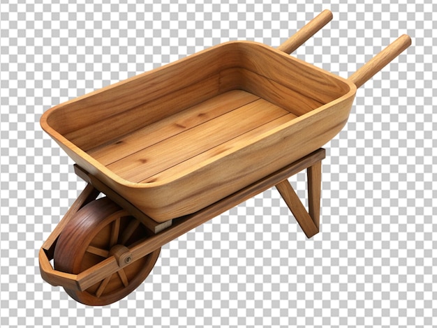 PSD wooden wheel cart