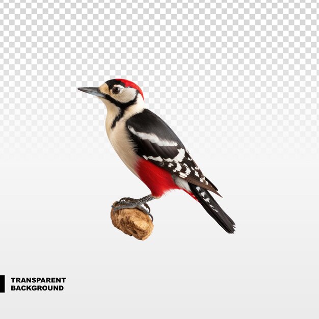 Woodpecker isolated on transparent background