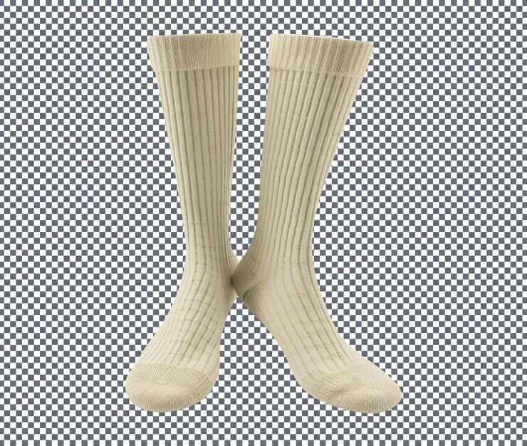 PSD wool blend socks isolated on transparent background