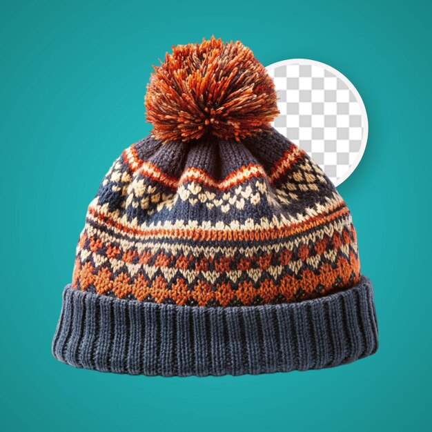 PSD wool cap on transparent background