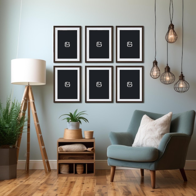 Woonkamer frame mockup