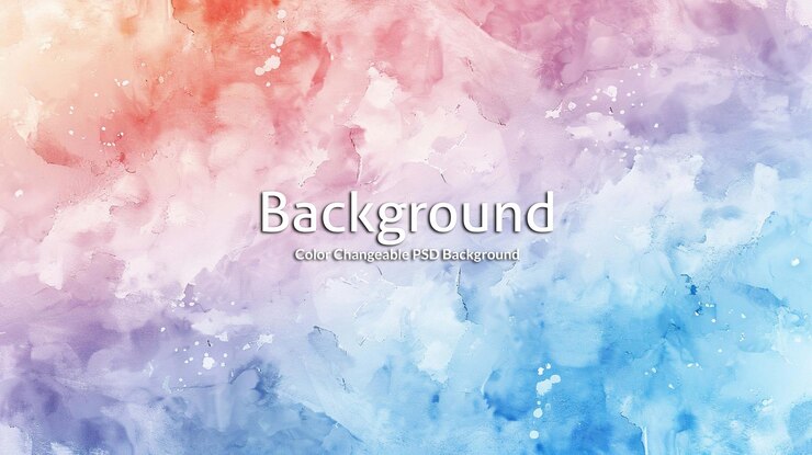 PSD the word back on the watercolor background