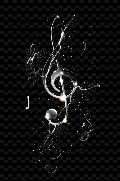 PSD the word music on a black background