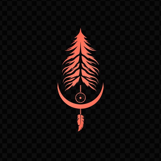 PSD the word tree on the black background