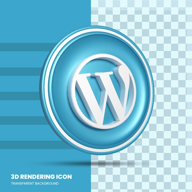 PSD wordpress 3d-rendering icoon