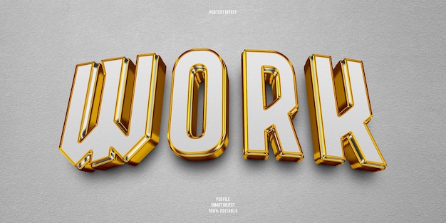 PSD work 3d editable text effect