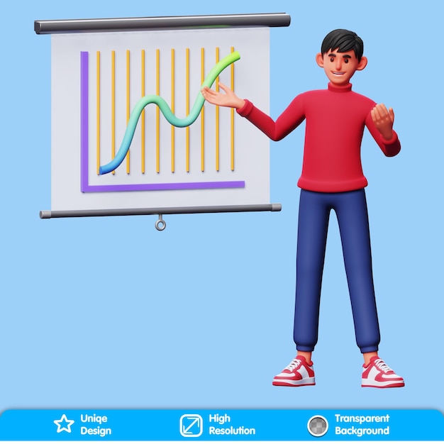 Attività lavorativa uomini illustrazione 3d sfondo trasparente png