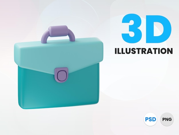 Work bag 3D illustration business concept banner background