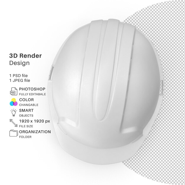 PSD 작업 장갑 및 안전모 3d 모델링 psd 파일 현실적인 작업 헬멧