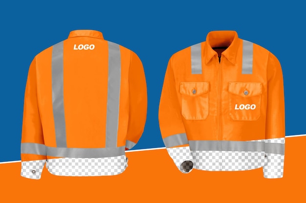 Work hivis jacket mockup