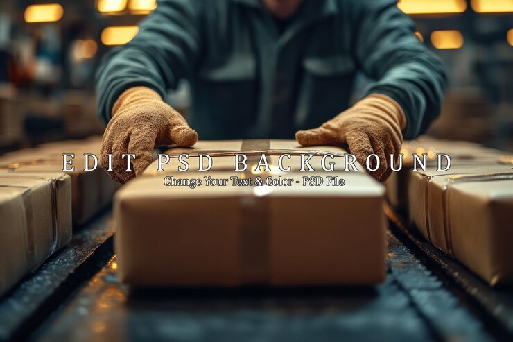 PSD worker handling packages
